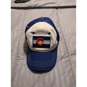 Colorado State Flag Baseball Cap Hat Snapback Breathable Mesh Blue White Men OS